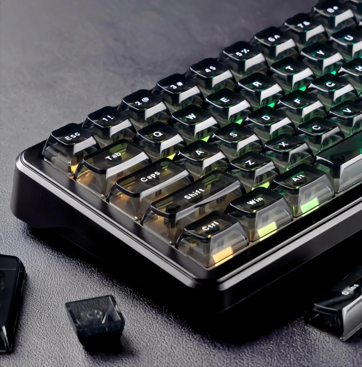 Womier Womier Black Grey Jelly Keycaps ASA 128-Key Set — product photo
