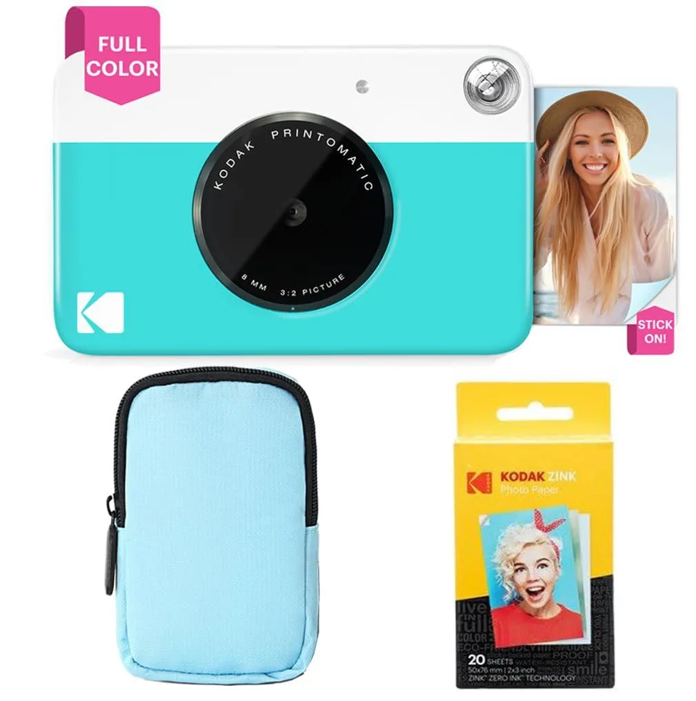 Kodak Kodak Printomatic Instant Print Camera Starter Bundle Blue 20 pack — product photo
