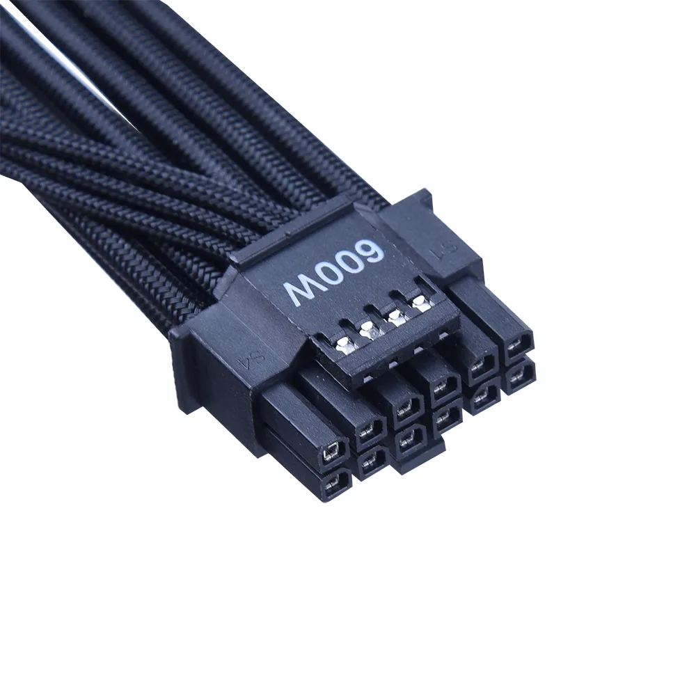 Xenlazar Xenlazar Superior 600W PCIe 5.0 12VHPWR Native Cable Black Mesh Paracord Sleeving — product photo