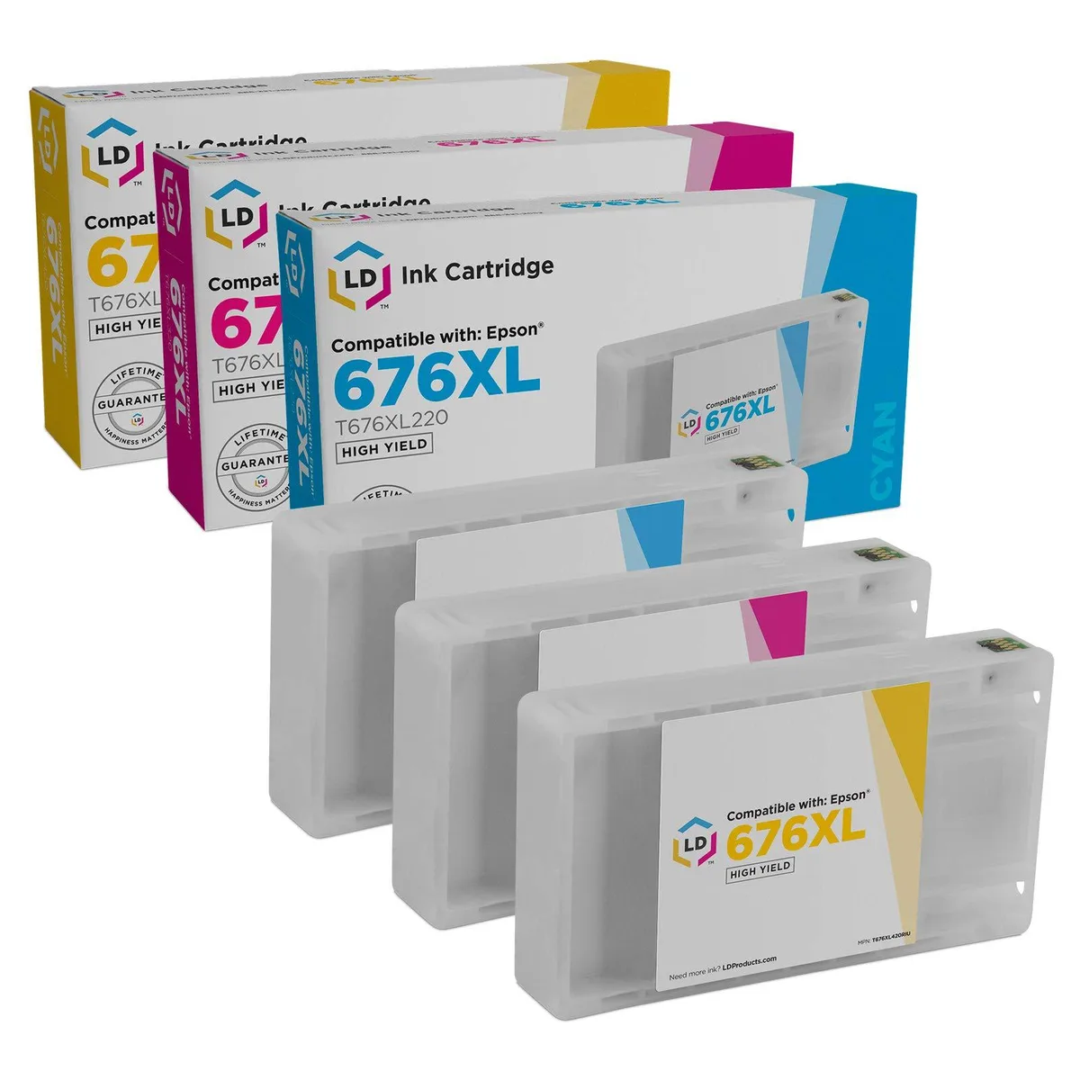 LD Products LD Products Epson 676XL High Yield Color Set (3-pack) — product photo