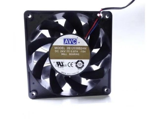 AVC 12038 24V server fan black plastic frame