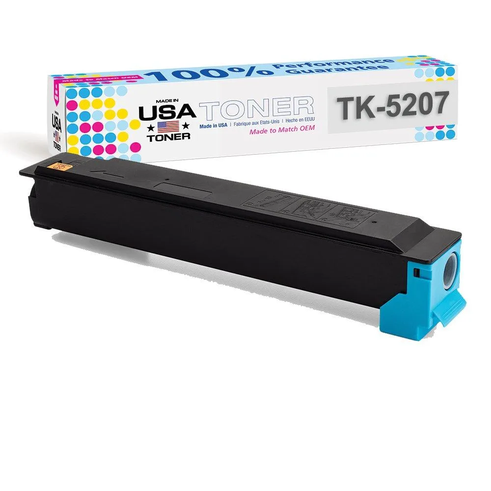 MADE IN USA TONER MADE IN USA TONER TK-5207 Cyan Toner Cartridge for TASKalfa 356ci 358ci — product photo
