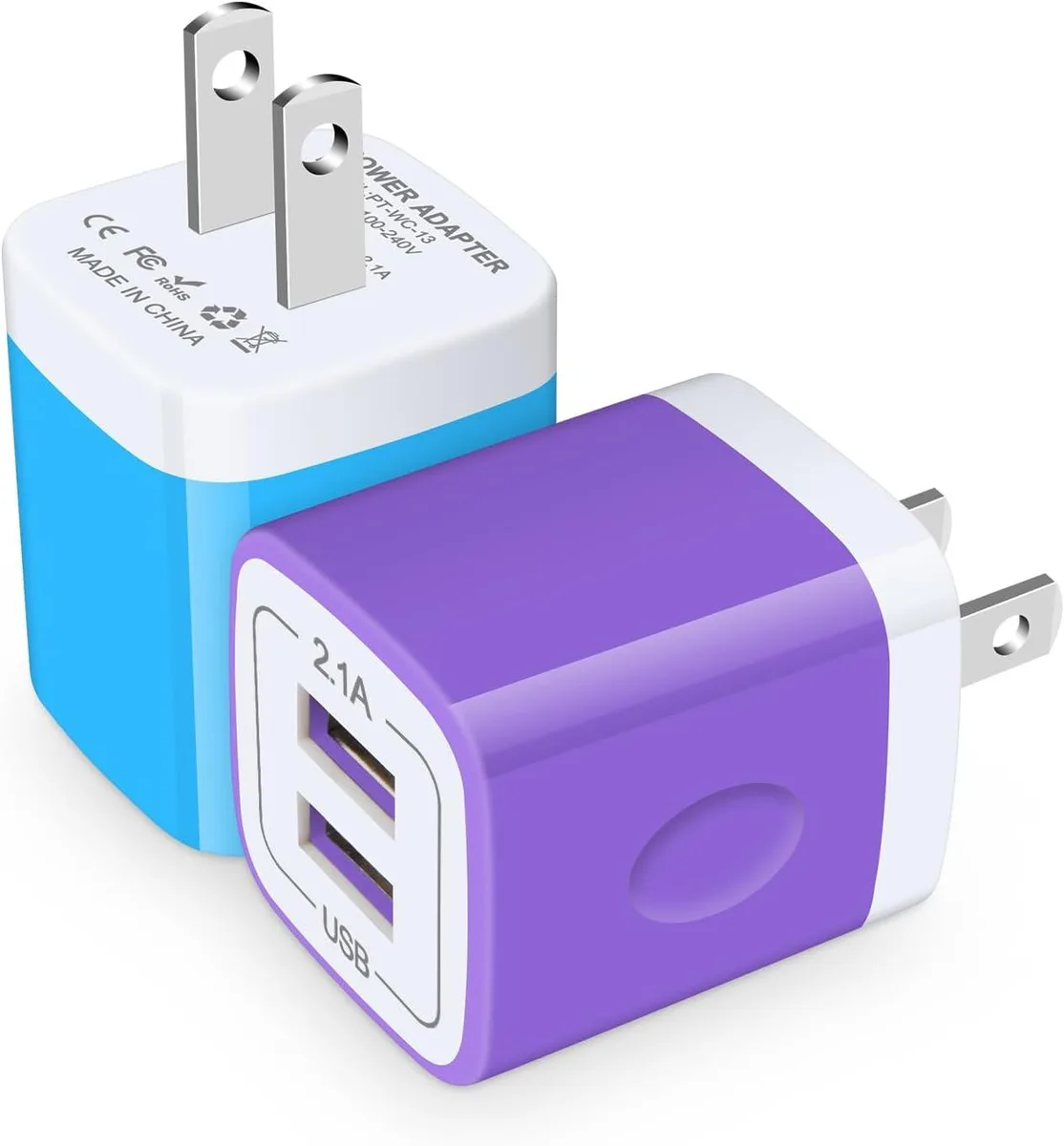ONITOON ONITOON 2.1A Dual Port USB Wall Charger 2Pack — product photo