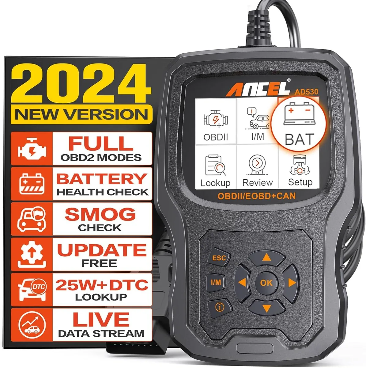 TAURKENAM TAURKENAM AD530 OBD2 Scanner with Battery Test Car Electronics Accessory — product photo