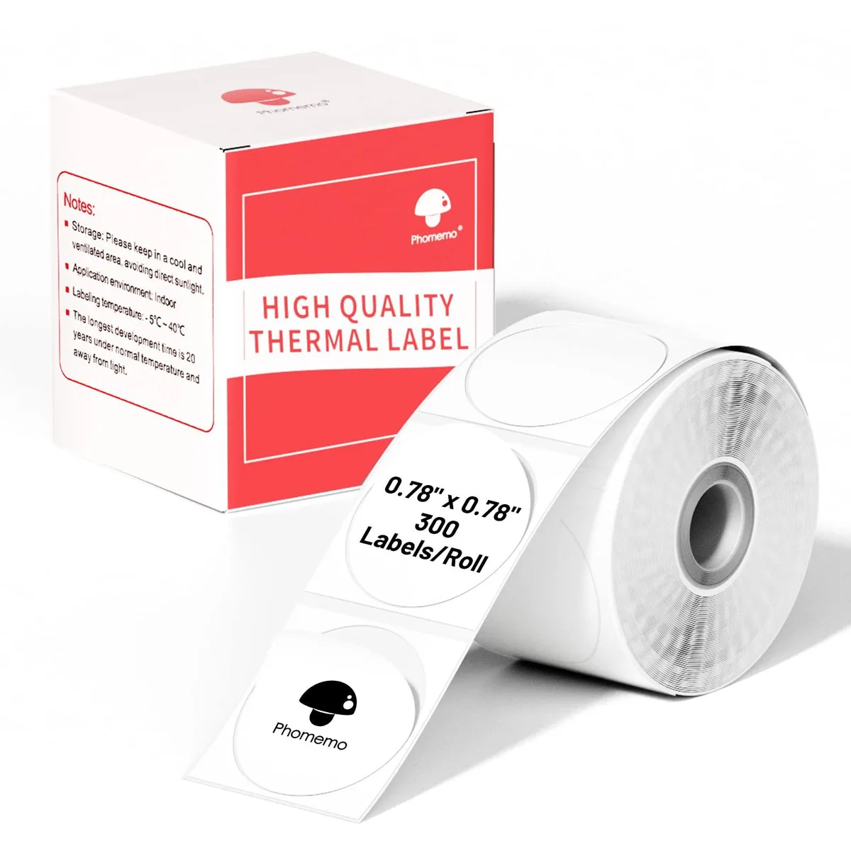 Phomemo PM-M110-YX2020 receipt paper 20x20mm 300 rolls — product photo