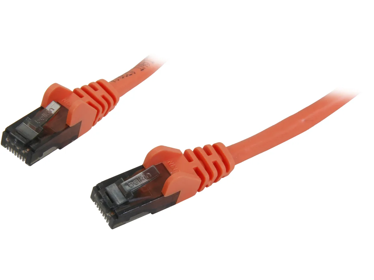 Belkin Belkin A3L980-03-ORG-S Cat 6 network ethernet cable 3 ft orange — product photo