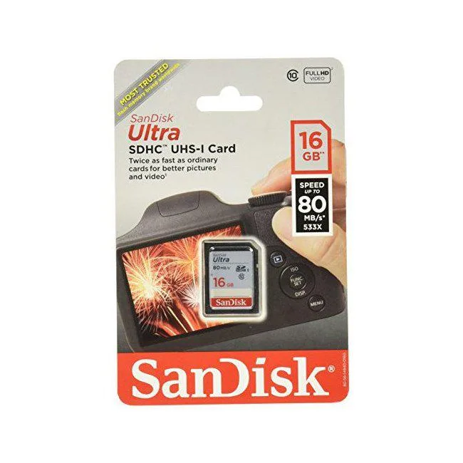 SanDisk SanDisk SDSDUNC-016G-AN6IN 16 GB UHS-I Class 10 memory card — product photo