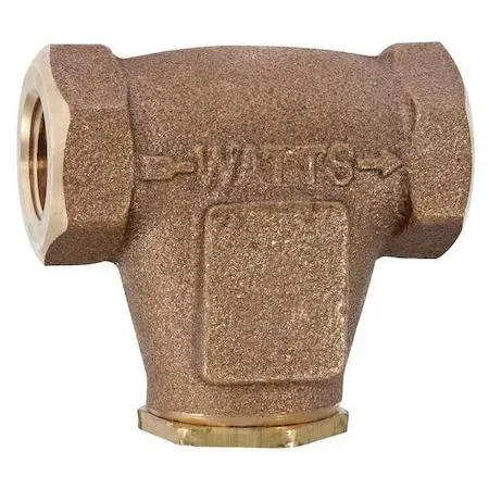Small brass inline V strainer with female threaded ends