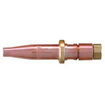 Small brass cutting tip with threaded base and single orifice