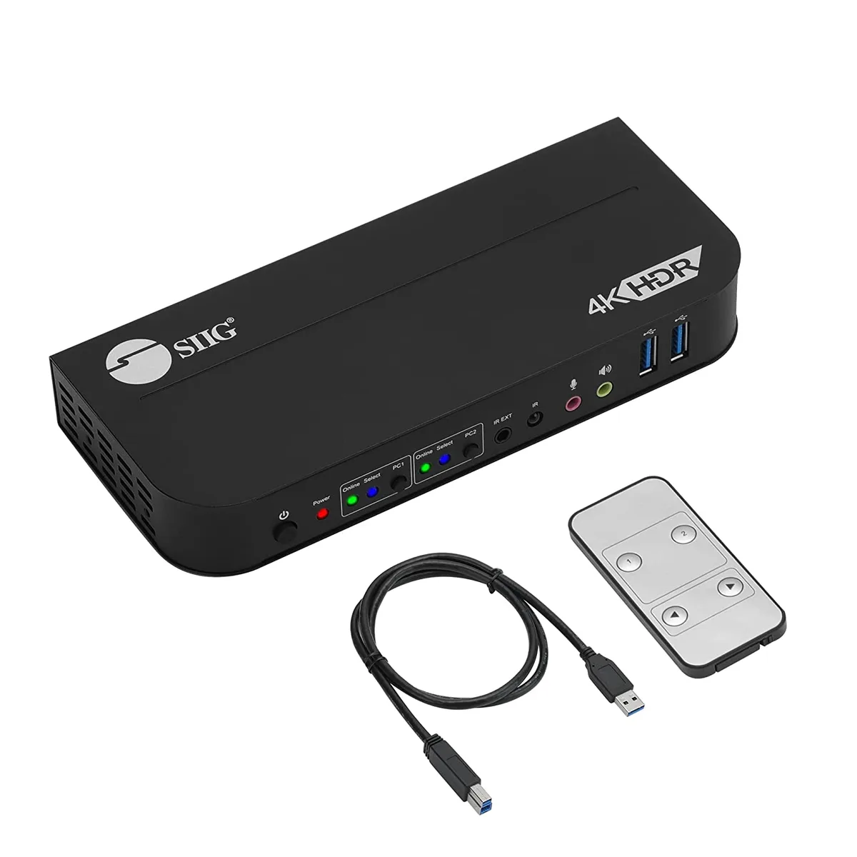 SIIG, Inc SIIG, Inc CE-KV0E11-S1 2x1 HDMI 4K HDR KVM Switch — product photo