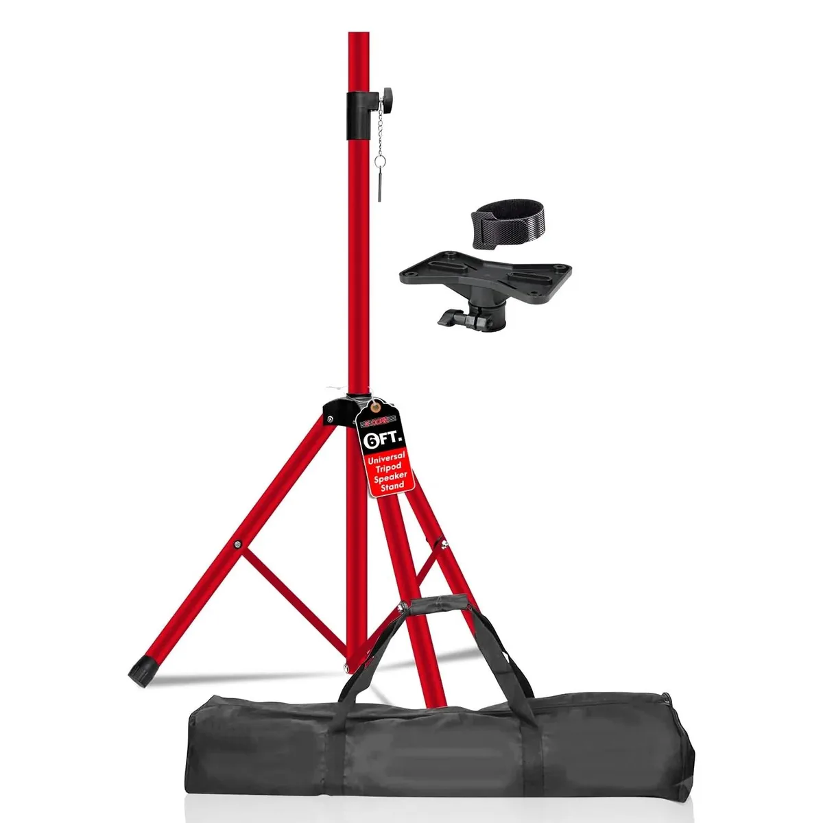5 Core 5 Core SS HD 1 PK RED Tripod Stand 40–72 in 132 lb Red — product photo