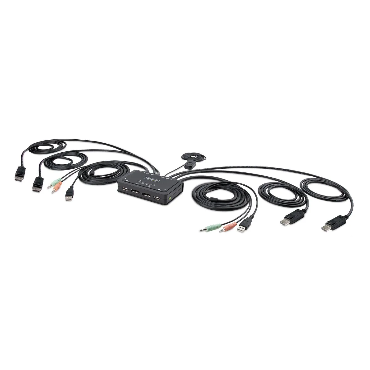 STARTECH STARTECH C2-DD46-UA2-CBL-KVM 2-Port Dual-Monitor 4K 60Hz DisplayPort KVM Switch — product photo