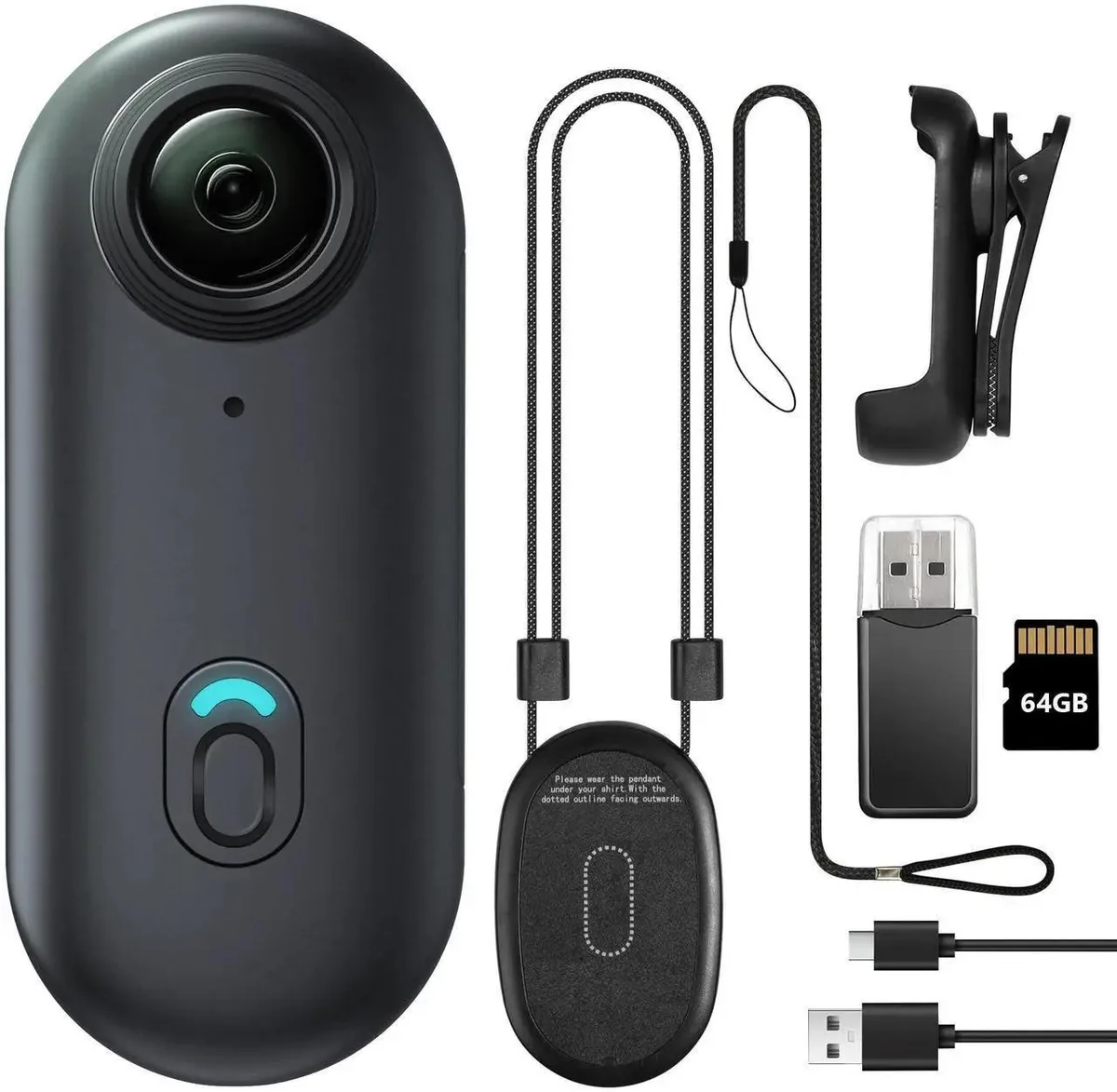 Vszerda Vszerda 64GB 1080P Mini Body Camera Black — product photo