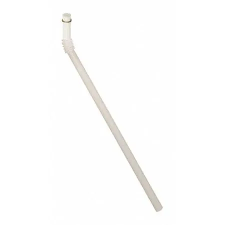 Piusi drum pump tube, 49 inch white polypropylene suction tube with stainless steel fittings