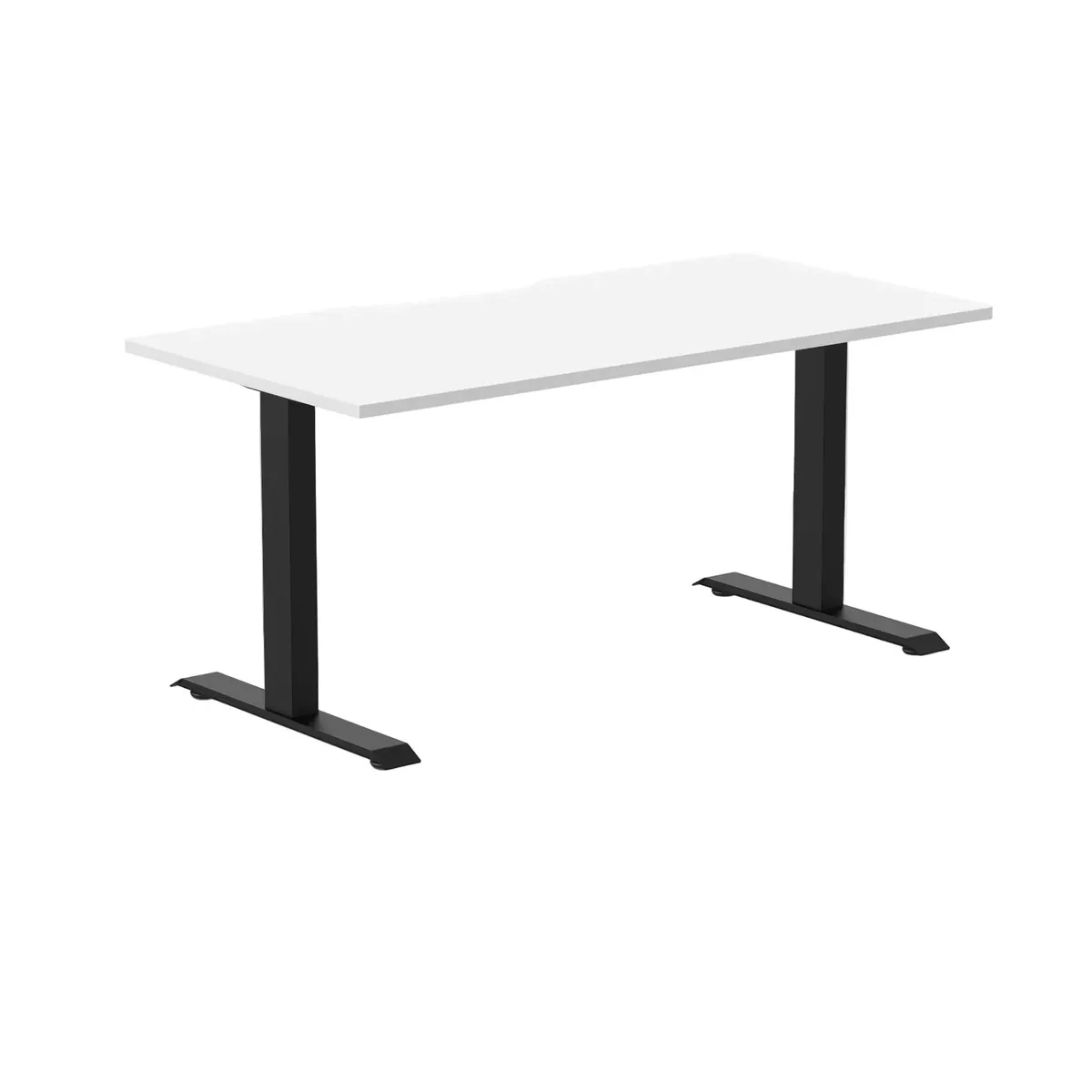 Desky Desky Zero Scalloped Laminate Office Desk White 59.1 x 29.5 in Matte Black — product photo