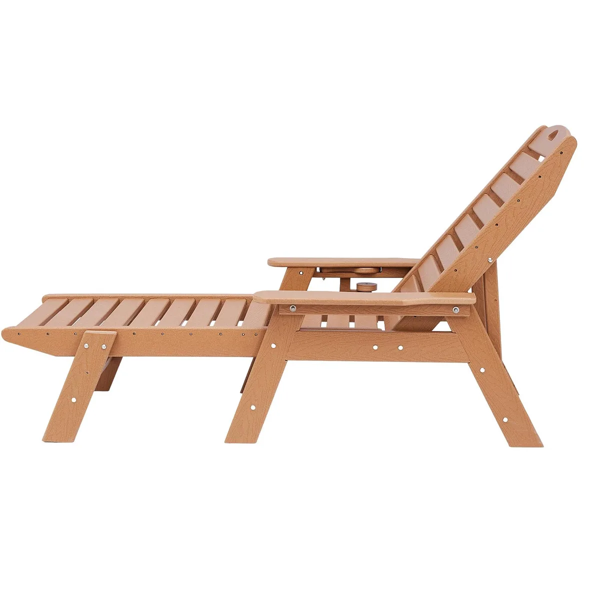 VEVOR VEVOR Chaise Lounge Chair HDPE 400 lbs 6 Position Brown — product photo