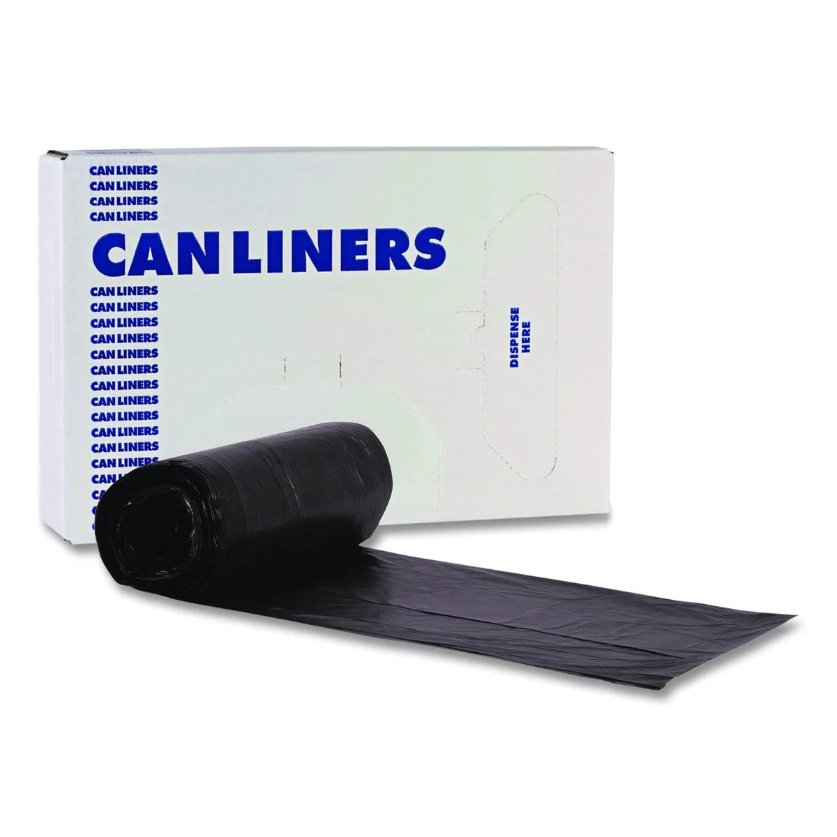 Boardwalk Boardwalk 45 gal 22 mic 40 x 48 Black Perforated Roll 150/Carton — product photo