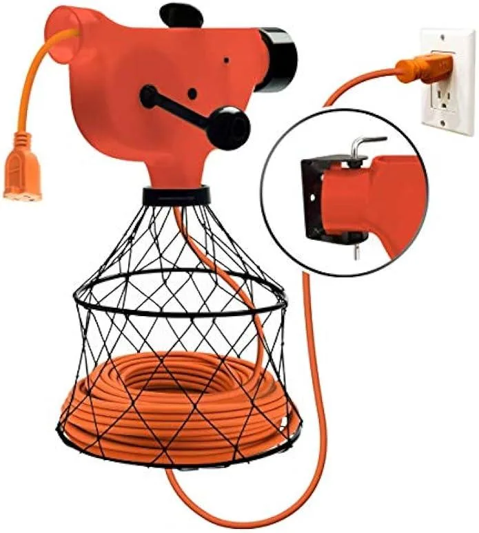 TAURKENAM TAURKENAM orange cord winder with swivel bracket — product photo