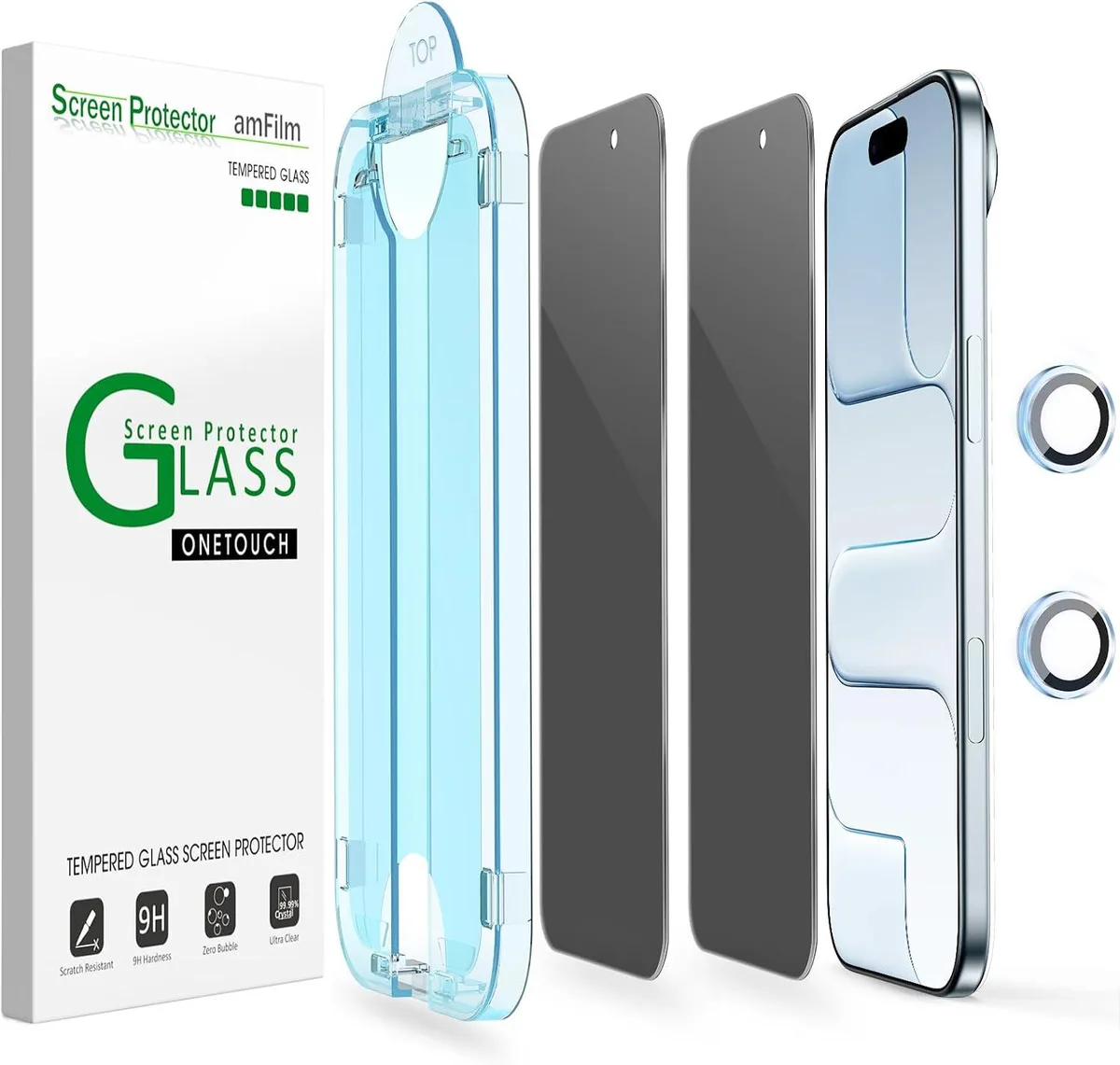 NuoTo NuoTo OneTouch Privacy Screen Protector iPhone Air 17 6.5 2025 28° 2+2 Pack — product photo