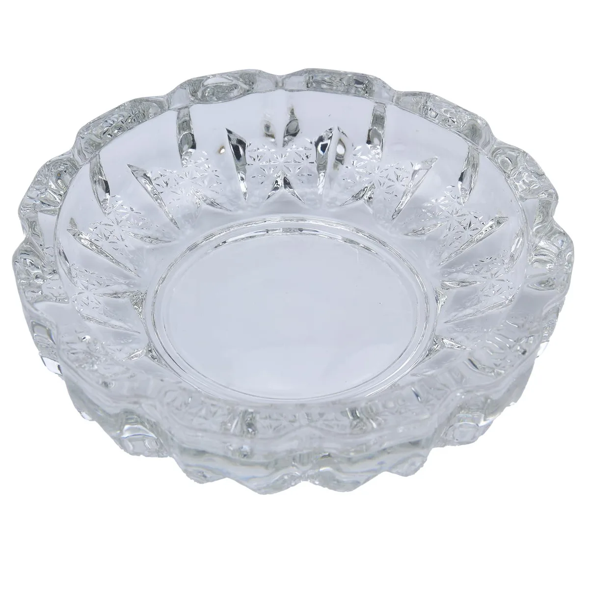  Glass Ashtray Gold 4.64in 0.69lbs — product photo