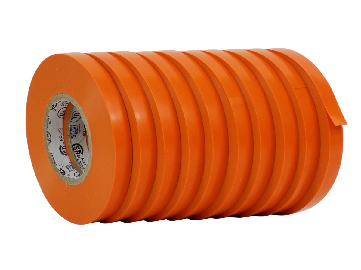 ADHESIVE TAPE PRODUCTS, LTD. ADHESIVE TAPE PRODUCTS, LTD. WOD EL-766AW Electrical Tape Orange Pack of 10 — product photo