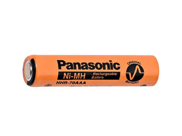 Panasonic Panasonic HHR-70AAA AAA NiMH 700 mAh 1.2 V Flat Top standard battery — product photo