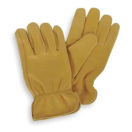 Condor Condor 4TJV4 Leather Drivers Gloves Deerskin Shirred Slip-On Keystone Thumb Personal Protective Equipment — product photo