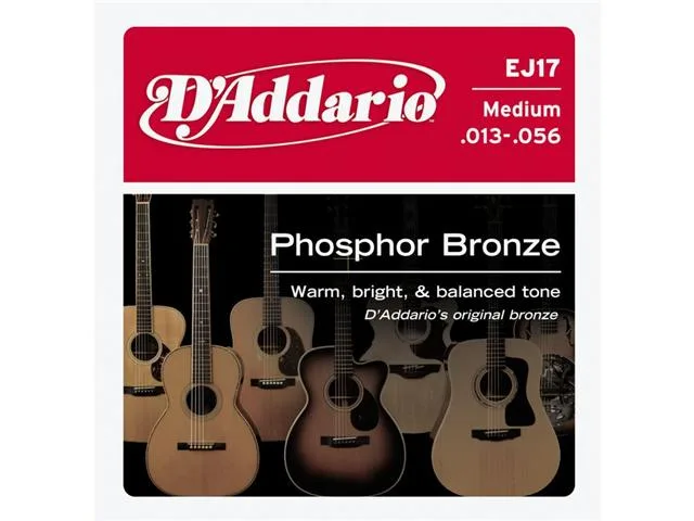 D'Addario D'Addario EJ17 Phosphor Bronze Acoustic Guitar Strings Medium 13-56 3 Pack — product photo