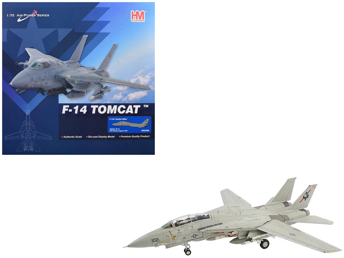 Hobby Master Hobby Master Grumman F-14A Tomcat VF-41 Black Aces 1/72 Diecast Model — product photo