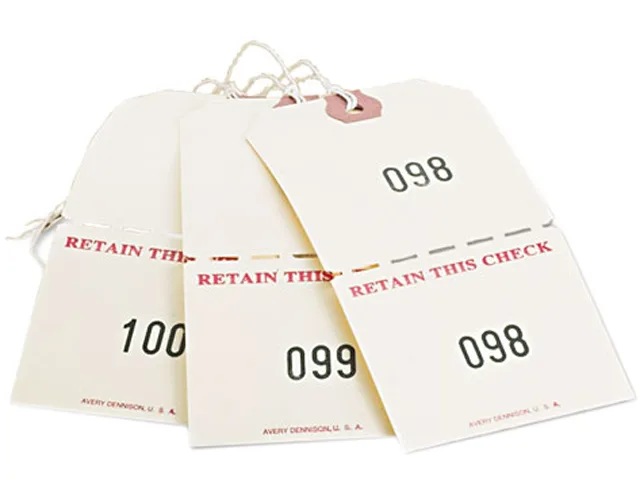 Avery Avery 18670 Duplicate Auto Park Tags Manila Strung 500 Tags — product photo