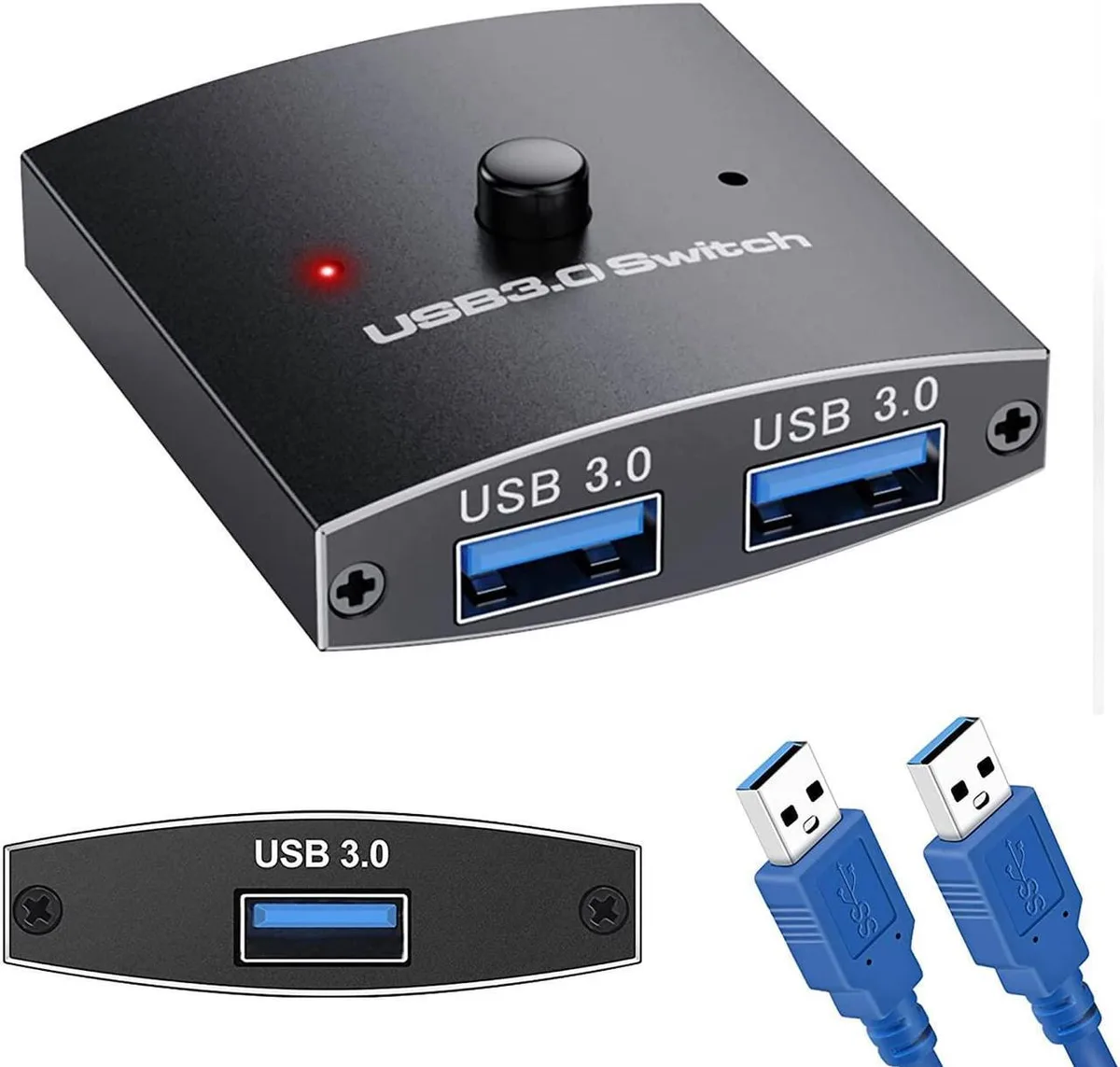 Vszerda Vszerda 2 Port USB 3.0 Bi-directional KVM Switch (2 Pack USB 3.0 Cable Included) — product photo