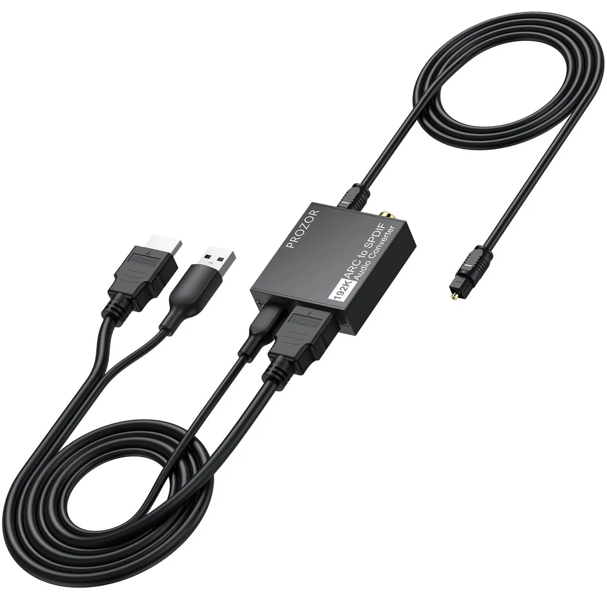  PROZOR YN52 192kHz HDMI ARC to Optical Audio Adapter 7ft — product photo