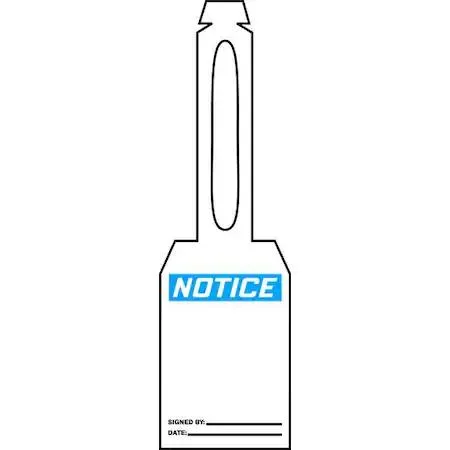 Accuform Signs Accuform Signs TAL329 Notice Tag, General Safety, Plastic, Pack of 25 — product photo