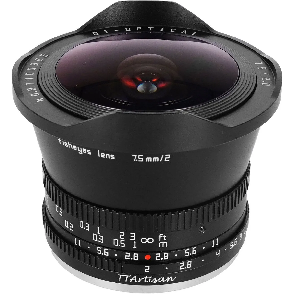 TTARtisan TTARtisan 7.5mm f/2 Fisheye Sony E Black camera lens — product photo