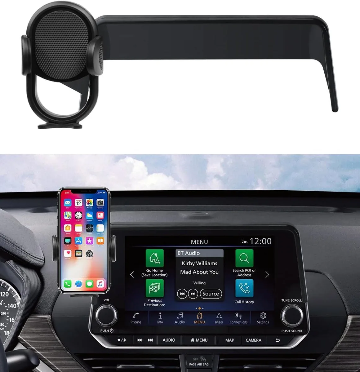 Keyence Keyence Car Phone Holder for 2021-2025 Nissan ue, 2019-2025 Altima, 2020-2025 Sentra 8-Inch Screen Phone Mount — product photo