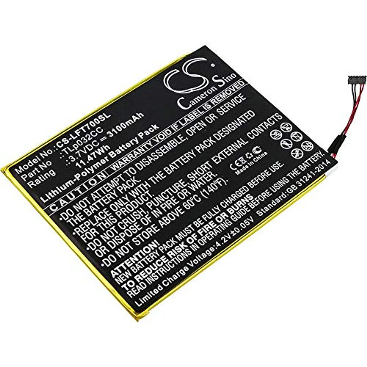  Cameron Sino 9005X cell phone battery 3100mAh 11.47Wh — product photo
