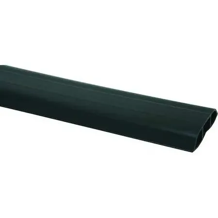 Black PVC cable protector, one channel, 25 ft length