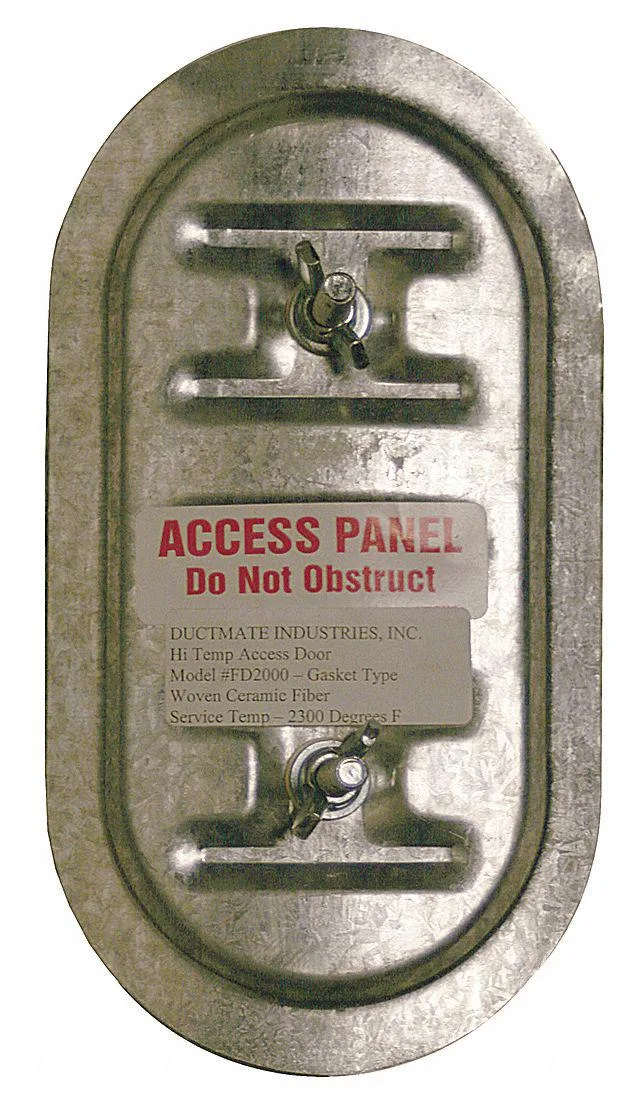 Rectangular steel access door for 12 13 14 inch round duct with thumbscrew latches