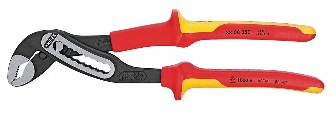 Knipex 10 inch water pump pliers polished finish with ergonomic handles