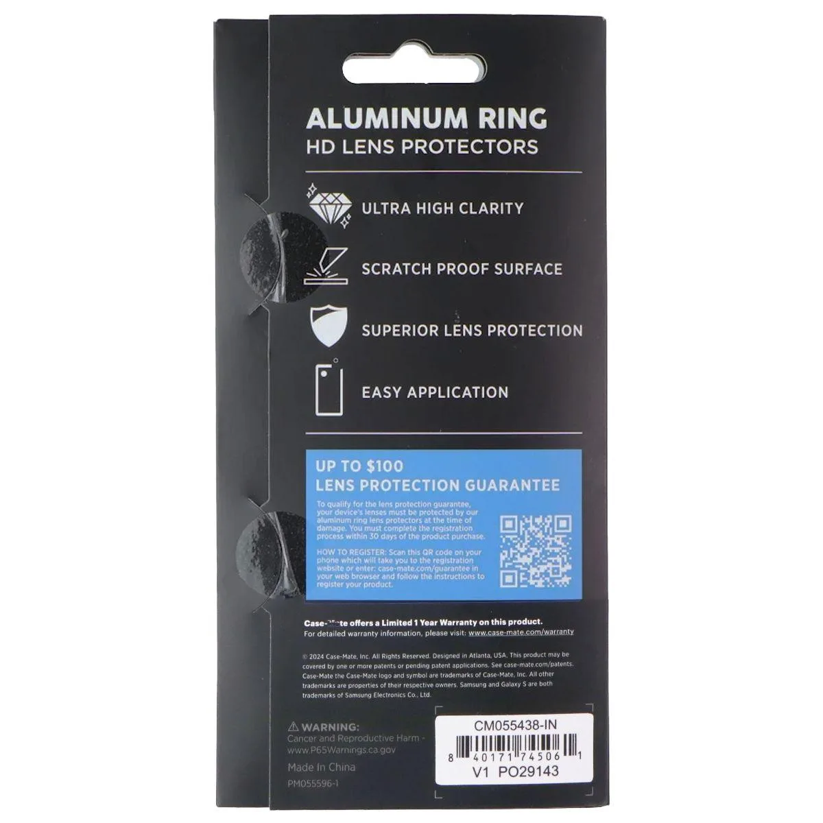 Case-Mate Case-Mate Aluminum Ring HD Lens Protectors Samsung Galaxy S24 FE — product photo