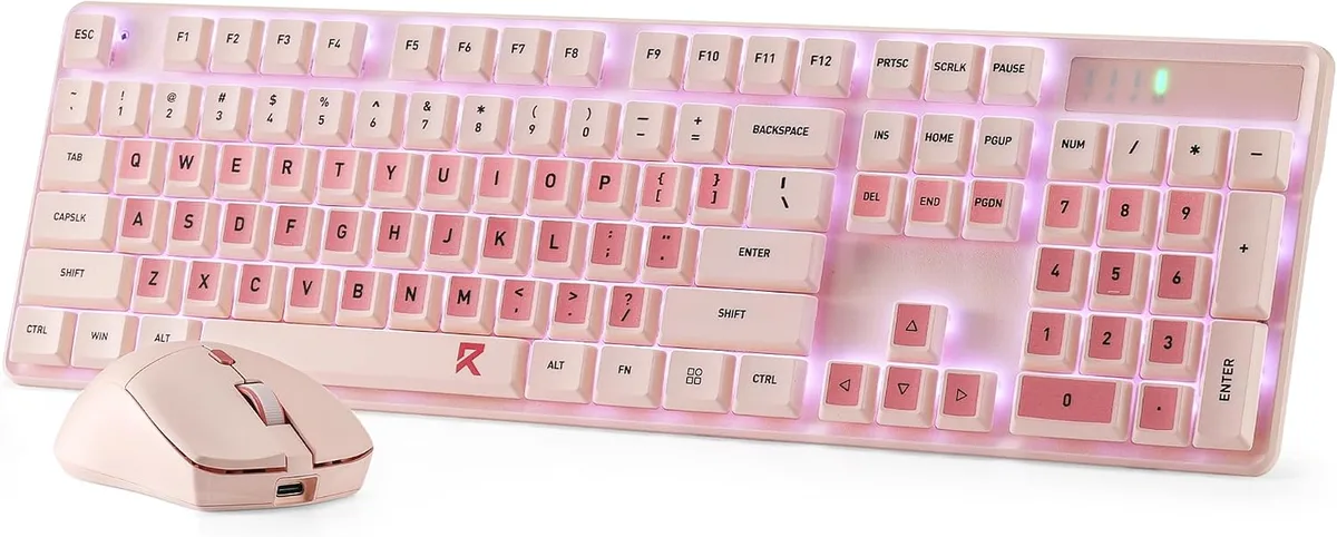 Redragon Redragon RED-BS8531-S23PK gaming keyboard 104-key low-profile wireless mouse combo pink — product photo