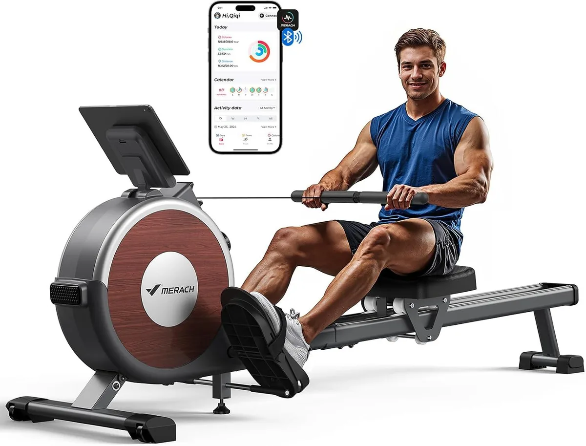 TAURKENAM TAURKENAM Q1S Magnetic Rowing Machine 16 Levels Dual Rail 350lbs — product photo