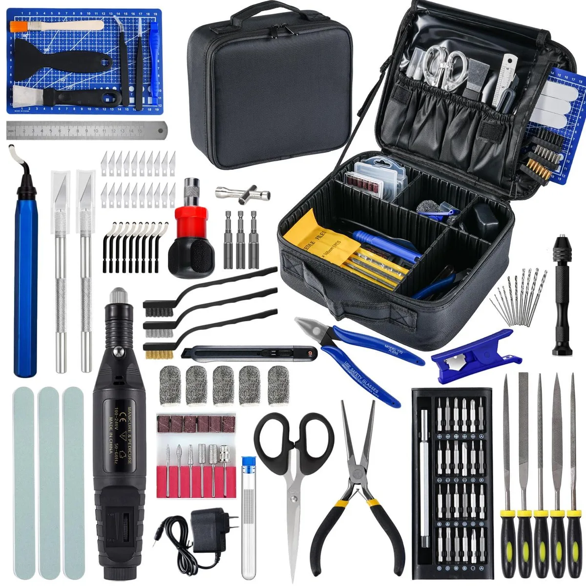 Creality 124-piece 3D printer tool kit in wooden box with compartments