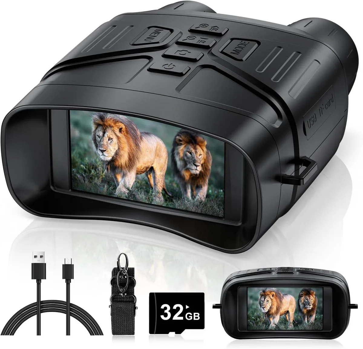 BFKK BFKK Night Vision Binoculars 36MP 4K 3" HD 5000mAh 32GB — product photo