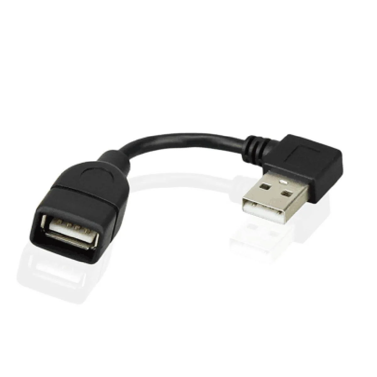 SHENZHEN JIMIER ELECTRONICS CO,. LTD. SHENZHEN JIMIER ELECTRONICS CO,. LTD. USB 2.0 Right Angled 90d A Male to Female Extension Cable 10cm — product photo
