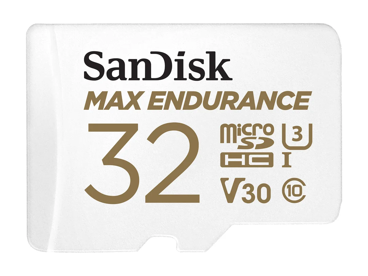 SanDisk SanDisk MAX ENDURANCE 32GB microSDHC U3 V30 100MB/s SDSQQVR-032G-GN6IA memory card — product photo
