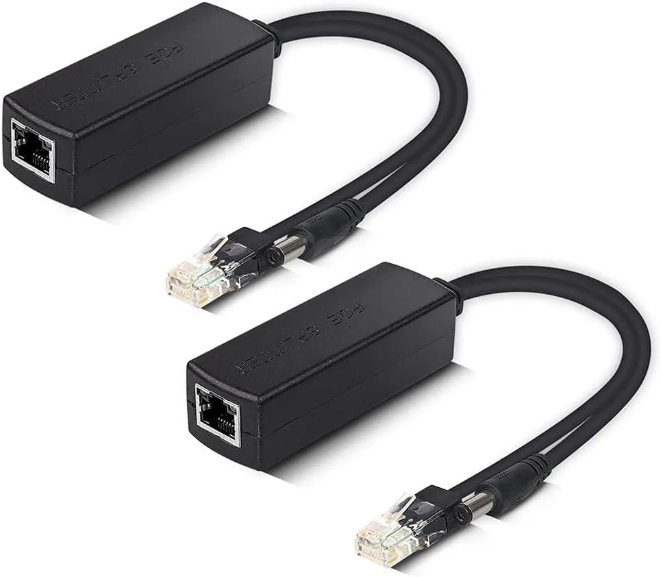 KINGARD KINGARD Active PoE Splitter 48V to 12V 10/100Mbps 2 Pack — product photo