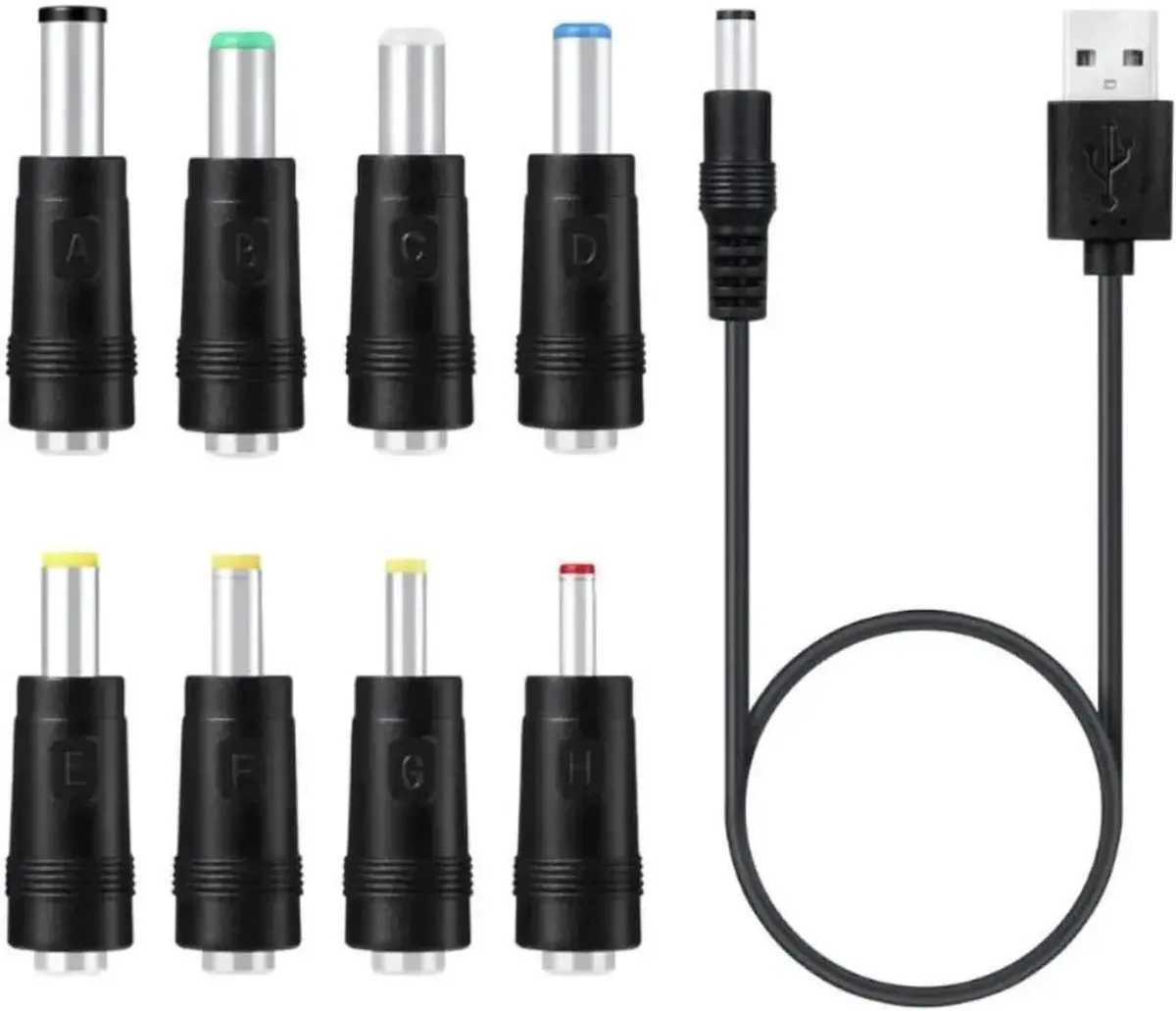 SMUGDESK SMUGDESK Universal USB to DC 5V Cable 5.5x2.1mm 3.5mm 4.0mm 4.8mm 6.4mm Tips — product photo