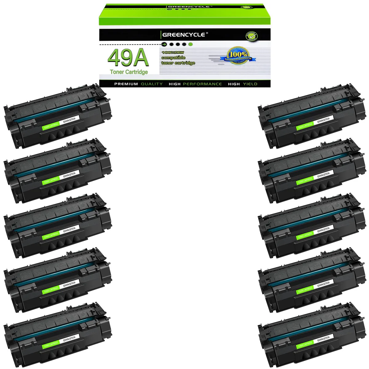 GREENCYCLE GREENCYCLE Q5949A toner cartridge 10 pack black — product photo