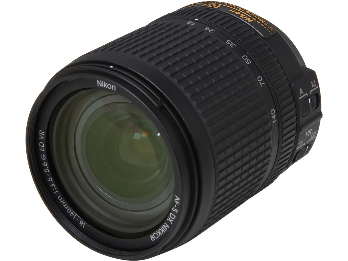 Nikon Inc Nikon Inc 2213 AF-S DX NIKKOR 18-140mm f/3.5-5.6G ED VR camera lens — product photo